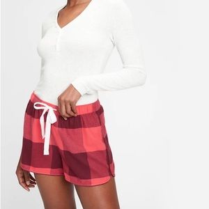 Flannel pj shorts